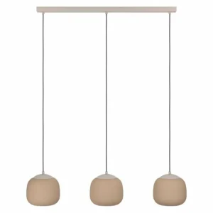 Luminaires Eglo Suspension Eglo COMINIO Taupe, 3 lumières* Lampes En Verre