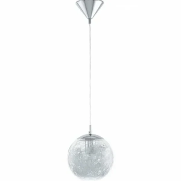 Luminaires Eglo Suspension Eglo LUBERIO Chrome* Lampes En Verre