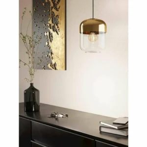 Luminaires Eglo Suspension Eglo MARYVILLA Bruni, Noir, 1 lumière* Lampes En Verre