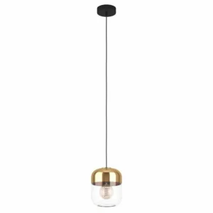 Luminaires Eglo Suspension Eglo MARYVILLA Bruni, Noir, 1 lumière* Lampes En Verre