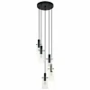 Luminaires Eglo Suspension Eglo MONTEFINO Noir, 5 lumières* Lampes En Verre