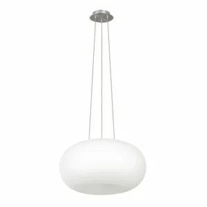 Luminaires Eglo Suspension Eglo OPTICA Nickel mat, 2 lumières* Lampes En Verre