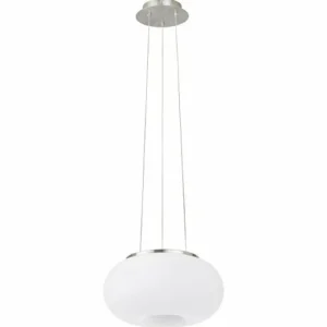 Luminaires Eglo Suspension Eglo OPTICA Nickel mat, 2 lumières* Lampes En Verre