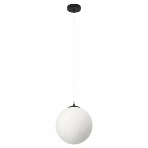 Luminaires Eglo Suspension Eglo RONDO Noir, 1 lumière* Lampes En Verre