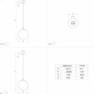 Luminaires Eglo Suspension Eglo RONDO Noir, 1 lumière* Lampes En Verre