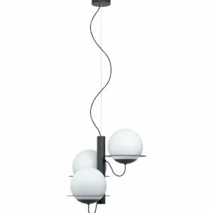 Luminaires Eglo Suspension EGLO SABALETE Noir, 3 lumières* Lampes En Verre