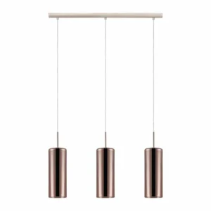 Luminaires Eglo Suspension Eglo SELVINO Nickel mat, 3 lumières* Lampes En Verre