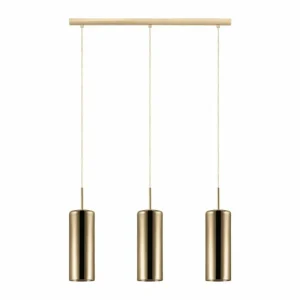 Luminaires Eglo Suspension Eglo SELVINO Nickel mat, 3 lumières* Lampes En Verre