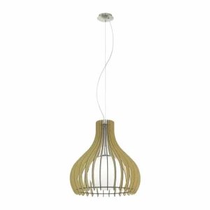 Luminaires Eglo Suspension Eglo TINDORI Nickel mat, 1 lumière* Lampes En Verre