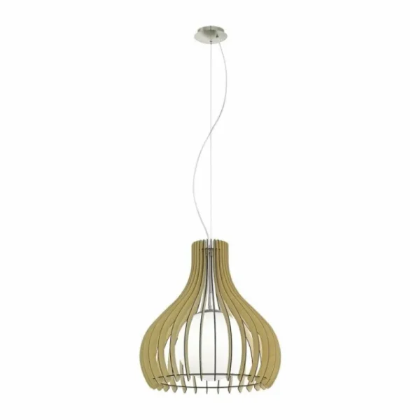 Luminaires Eglo Suspension Eglo TINDORI Nickel mat, 1 lumière* Lampes En Verre