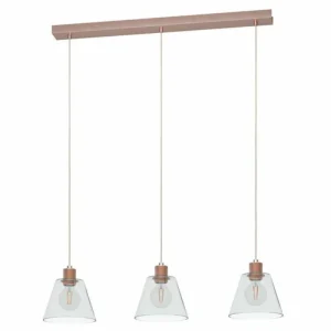 Luminaires Eglo Suspension Eglo-Leuchten COPLEY Or rose, 3 lumières* Lampes En Verre