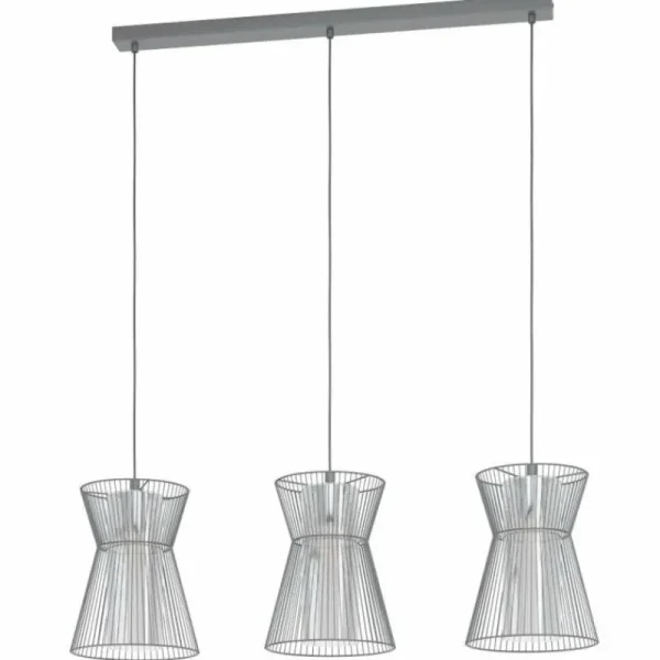 Luminaires Eglo Suspension Eglo-Leuchten MASETA Noir, 3 lumières* Lampes En Verre