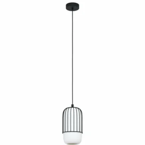 Luminaires Eglo Suspension Eglo-Leuchten MULEGES Noir, 1 lumière* Lampes En Verre