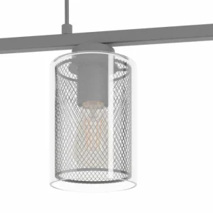 Luminaires Eglo Suspension Eglo-Leuchten ZOCABON Noir, 4 lumières* Lampes En Verre