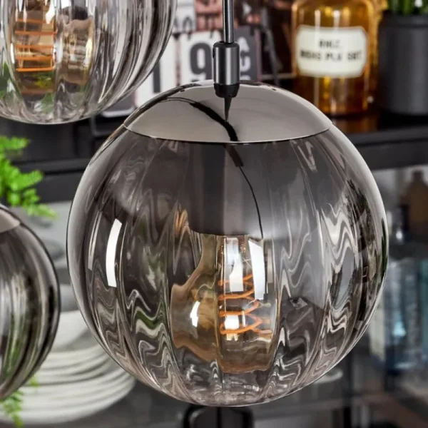 hofstein Suspension Evolene Noir, 4 lumières* Lampes Modernes