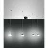 Luminaires Fabas Luce Suspension Fabas Luce Arabella LED Noir, 4 lumières* Lampes En Verre