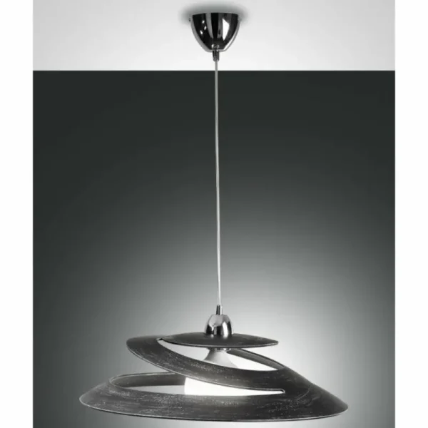 Luminaires Fabas Luce Suspension Fabas Luce Aragon Noir, 1 lumière* Lampes En Verre