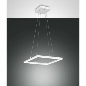 Luminaires Fabas Luce Suspension Fabas Luce Bard LED Blanc, 1 lumière* Lampes En Verre