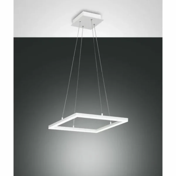 Luminaires Fabas Luce Suspension Fabas Luce Bard LED Blanc, 1 lumière* Lampes En Verre