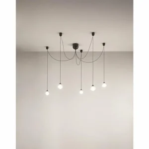 Luminaires Fabas Luce Suspension Fabas Luce Blog LED Noir, 1 lumière* Lampes En Verre