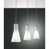 Luminaires Fabas Luce Suspension Fabas Luce DIANA Chrome, 3 lumières* Lampes En Verre