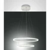 Luminaires Fabas Luce Suspension Fabas Luce Giotto LED Blanc, 1 lumière* Lampes En Verre