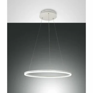 Luminaires Fabas Luce Suspension Fabas Luce Giotto LED Blanc, 2 lumières* Lampes En Verre