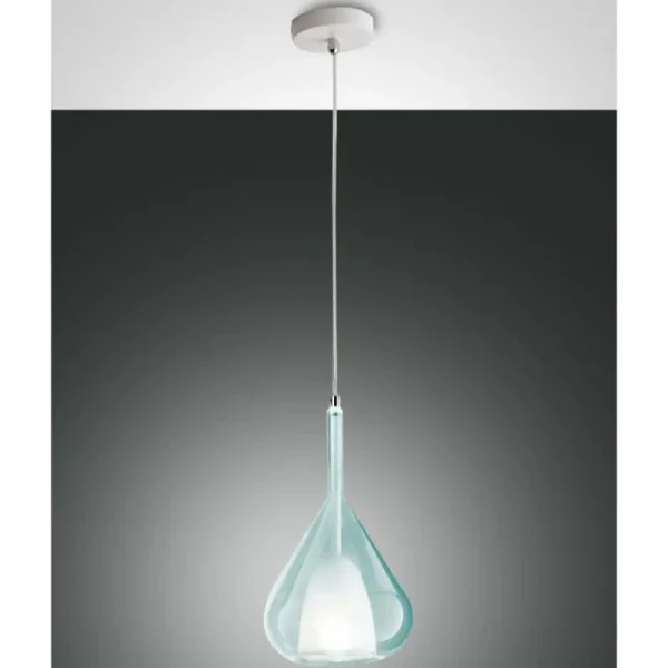 Luminaires Fabas Luce Suspension Fabas Luce Lila Blanc, 1 lumière* Lampes En Verre