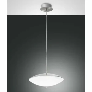 Luminaires Fabas Luce Suspension Fabas Luce Spiny LED Nickel mat, 1 lumière* Lampes En Verre