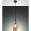 Luminaires Fabas Luce Suspension Fabas Luce Stintino Noir, 1 lumière* Lampes En Verre