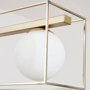 hofstein Suspension Finnseter Champagne, 4 lumières* Lampes En Verre