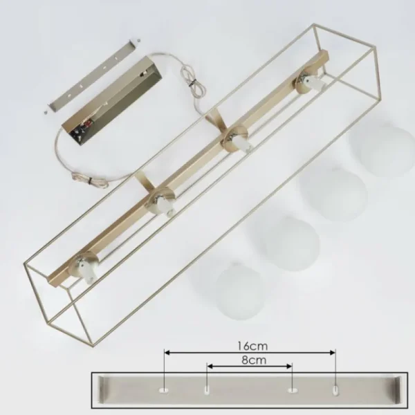 hofstein Suspension Finnseter Champagne, 4 lumières* Lampes En Verre