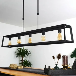 hofstein Suspension Foss Noir, 5 lumières* Lampes Modernes