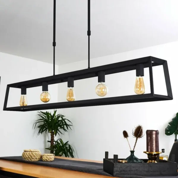 hofstein Suspension Foss Noir, 5 lumières* Lampes Modernes