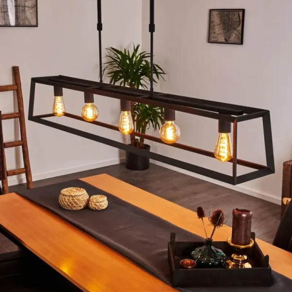 hofstein Suspension Foss Noir, 5 lumières* Lampes Modernes