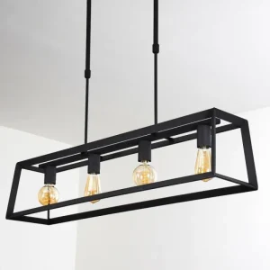 hofstein Suspension Foss Noir, 4 lumières* Lampes Modernes