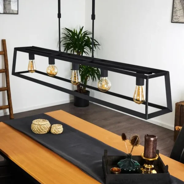 hofstein Suspension Foss Noir, 5 lumières* Lampes Modernes