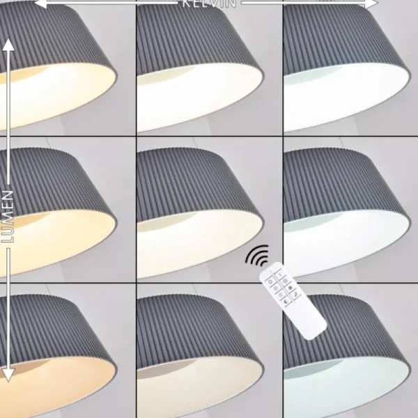hofstein Suspension Fremont LED Gris, 1 lumière, Télécommandes* Lampes Modernes