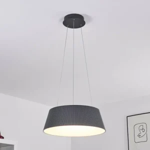 hofstein Suspension Fremont LED Gris, 1 lumière, Télécommandes* Lampes Modernes
