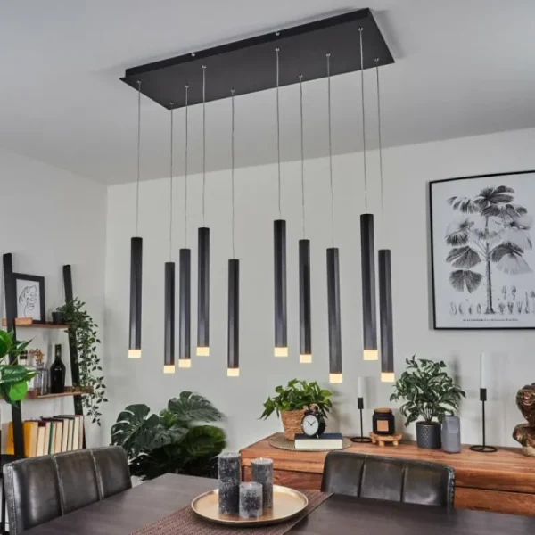 hofstein Suspension Freshwater LED Noir, 10 lumières* Lampes Modernes