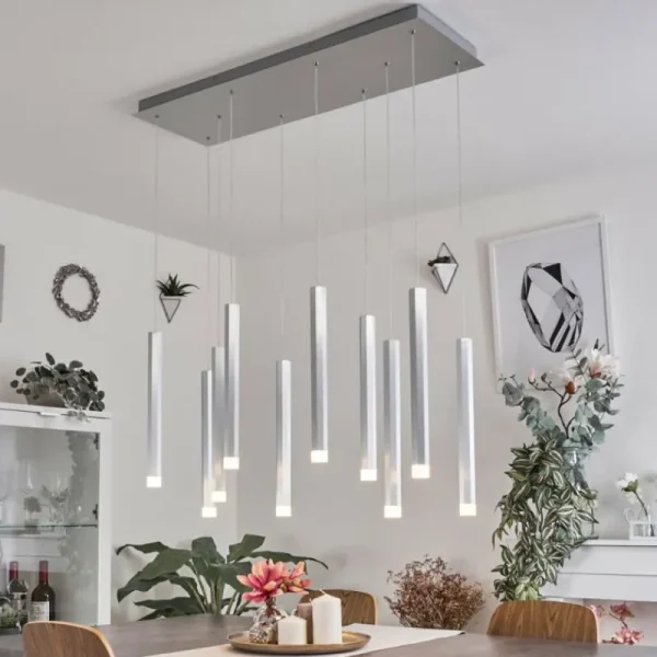 hofstein Suspension Freshwater LED Aluminium, 10 lumières* Lampes Modernes