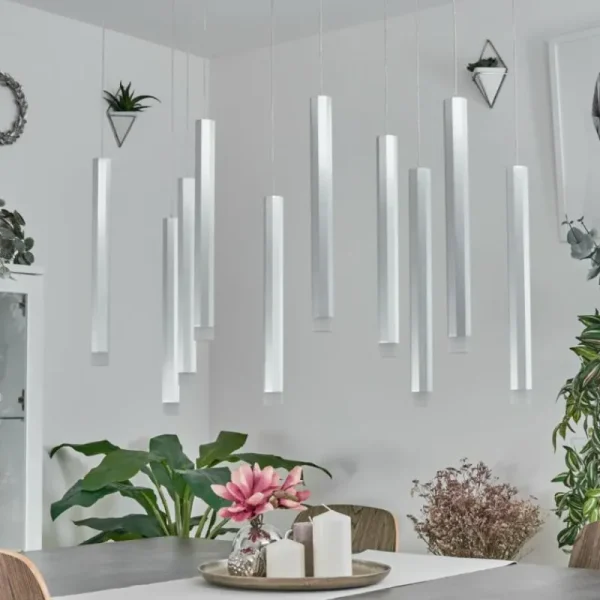 hofstein Suspension Freshwater LED Aluminium, 10 lumières* Lampes Modernes