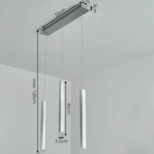 hofstein Suspension Freshwater LED Aluminium, 3 lumières* Lampes Modernes