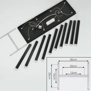 hofstein Suspension Freshwater LED Noir, 10 lumières* Lampes Modernes