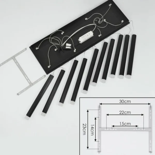 hofstein Suspension Freshwater LED Noir, 10 lumières* Lampes Modernes