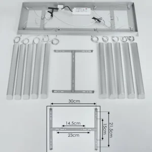 hofstein Suspension Freshwater LED Aluminium, 10 lumières* Lampes Modernes