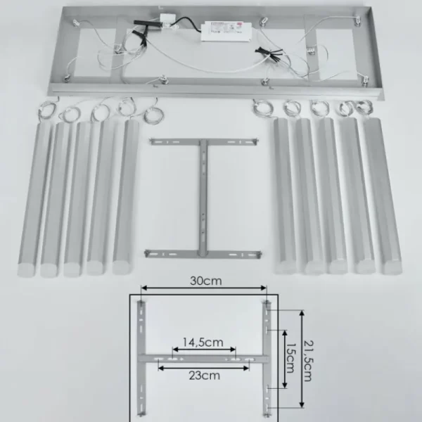 hofstein Suspension Freshwater LED Aluminium, 10 lumières* Lampes Modernes