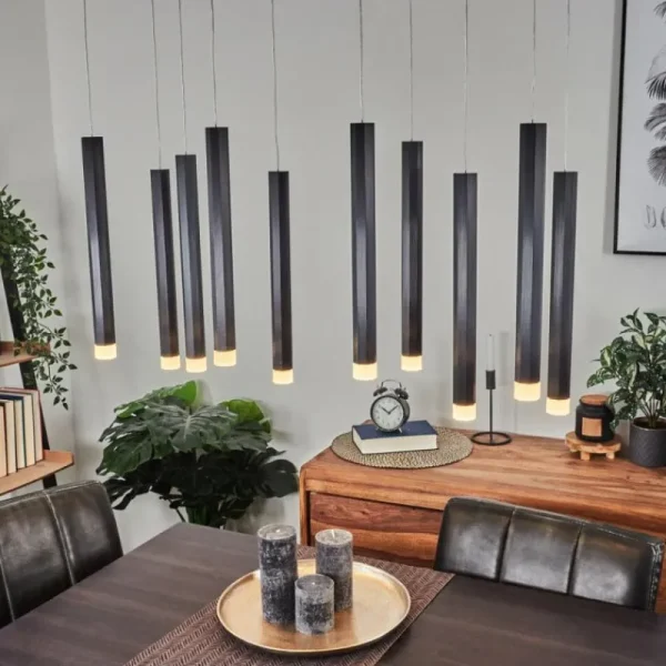 hofstein Suspension Freshwater LED Noir, 10 lumières* Lampes Modernes