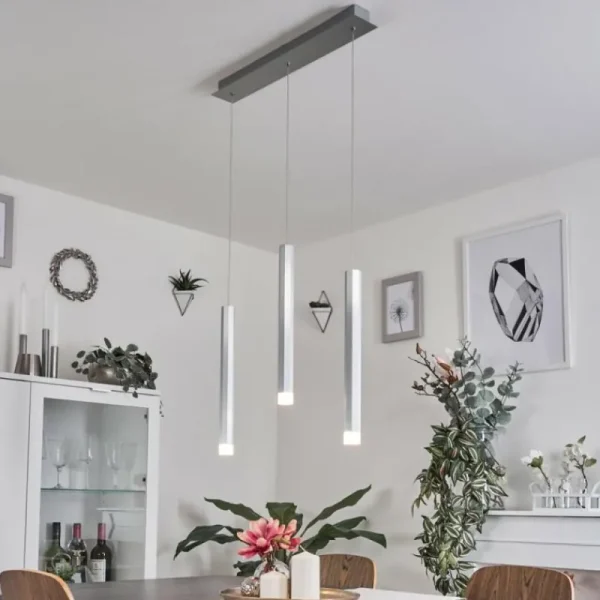 hofstein Suspension Freshwater LED Aluminium, 3 lumières* Lampes Modernes