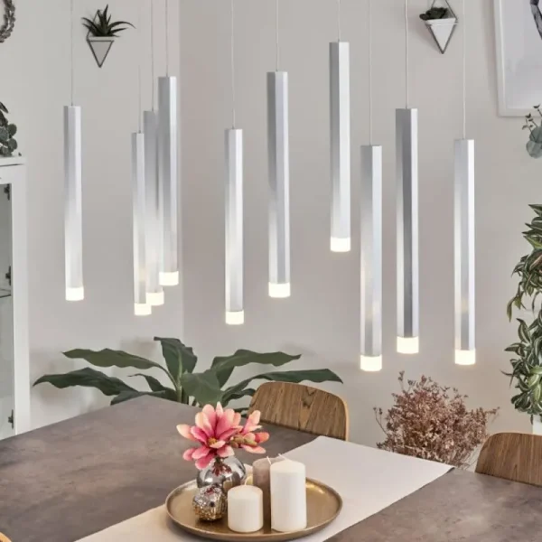hofstein Suspension Freshwater LED Aluminium, 10 lumières* Lampes Modernes